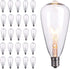 25-Pack Edison Replacement Light Bulbs,7-Watt E12 Candelabra Base ST40 Replacement Clear Glass