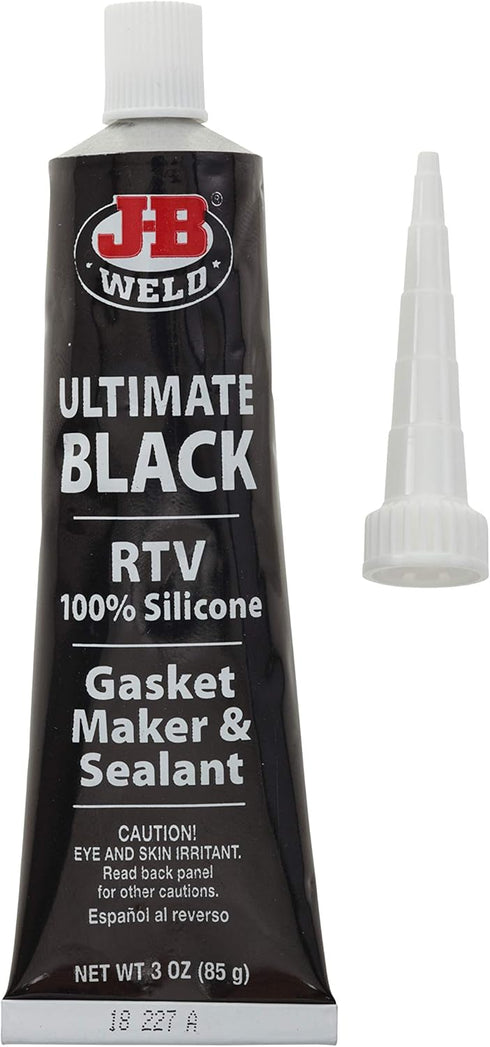 J-B Weld 32329 Ultimate Black RTV Silicone Gasket Maker and Sealant - 3 oz., Black