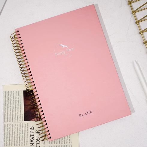 FLYING EAGLE Blank Paper Spiral Notebook, 8.5 x 11, 210 Pages, Hardcover Sketchbook