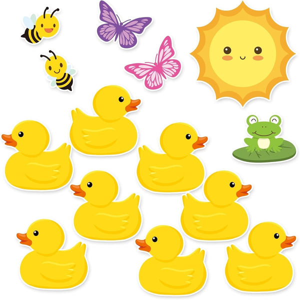 Back to School 59Pcs Duck Bulletin Board Cutouts, Classroom Decorations for First Day of School Duck Themed Party