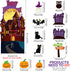Spiareal 42 Pieces Halloween Cutouts, Bulletin Board Decorations with Halloween Castle, Pumpkin, Owl, Cat, Bat, Ghost