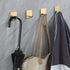 YIGII Gold Adhesive Towel Hooks, Heavy Duty Self Adhesive Hooks 4-Packs for Hanging Robes, Clothes, Kitchen Wall