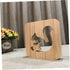 Wooden Carved LED Squirrel Night Light for Bedroom & Living Room