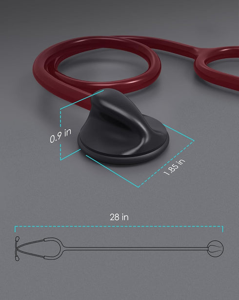 Lightweight Stethoscopes for Nurses, Doctors, Nursing Students, Single Head Heartbeat Monitor with Accessories