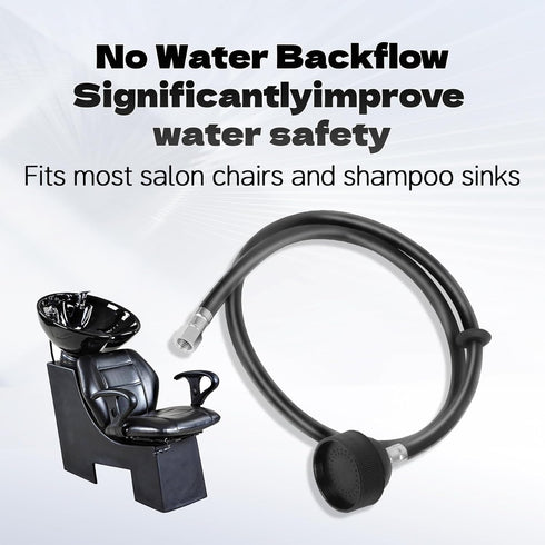 MsTental 3Pcs Hoseto Commercial 1/4" Shampoo Bowl Hose and Sprayer,Salon Spray Head with Rubber Faucet for Salon Barber