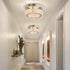 K9 Small Modern Small Crystal LED Chandelier Mini Flush Mount Round Ceiling Light Fixture Crystal Ceiling Lamp