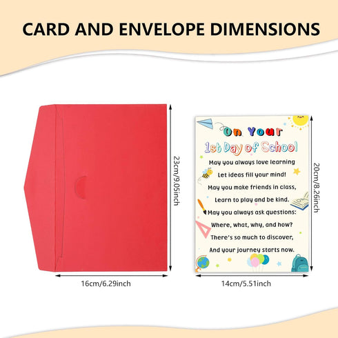 Frvyherz 1st 1st 2nd 3rd First Day of School Card for Kids, First Day of Schools Gifts for Daughter Son, Inspirational