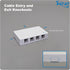 4 IC107SB4WH ICC Port Surface Mount Box in White, Works with Slim and Wide Profile Keystone Jacks (Sold Separately)