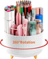 Desk Pencil Pen Holder, 5 Slots 360°Degree Rotating Organizer for Office, School, Home, Art Supply