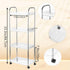 Wensdr 4 39 Inches 4 Tier Kitchen Bathroom Storage Rolling Cart Tall Slim Utility Rolling Shelf Cart with Universal