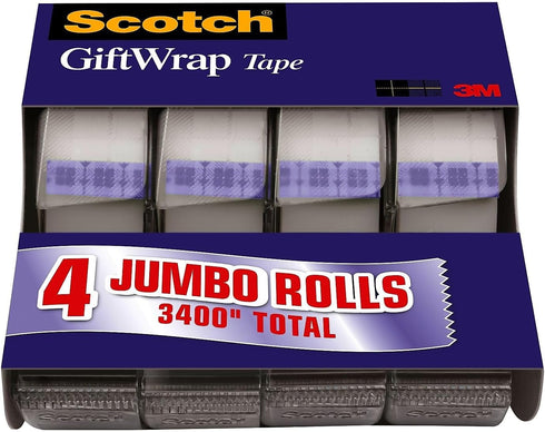 Gift Wrap Tape with Dispenser, 3/4 x 23.61 yds.