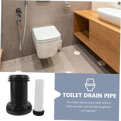 2pcs Toilet Connecting Water Flush Extension, Lengthened Toilet Parts for Wall Drain