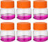 PATIKIL 6 Pack 250ml Borosilicate Glass Reagent Media Storage Bottles with Orange GL32 Screw Cap