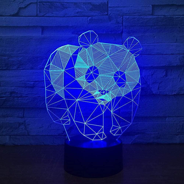 DAGIJIRD 7 Color Change 3D Cute Panda Acrylic Board Night Light LED Desk