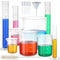 Tellegloww 16 Pack Graduated Cylinder Plastic Beaker, Includes 4 Pcs Graduated Cylinder, 5