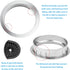 2 Pack 2 Inch Metal Desk Grommet, Brushed Silver Wire Organizer for Cable Management