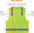 Ergodyne Unisex Class 2 Economy Surveyors Vest, Zipper, Lime, Large-X-Large US