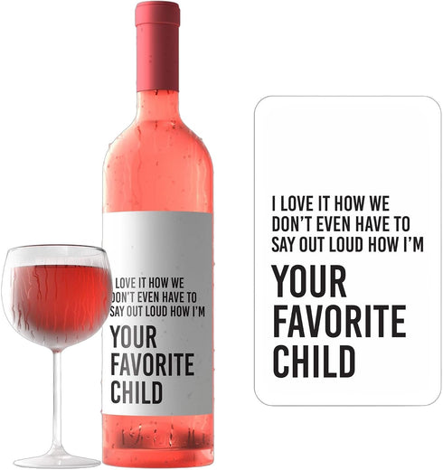Funny Mother's Day Custom Wine Label & Card - Mom Inspired Bottle