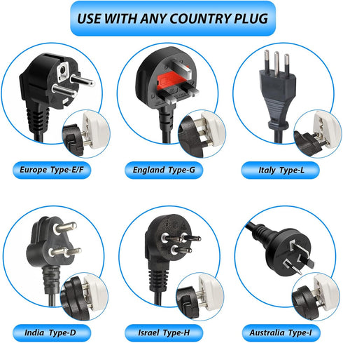 Europe to US Plug Adapter, 3 Pack UK to US Plug Adapter, Universal Travel Adapter for USA, Europe, Australia