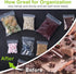 Valchoose Premium Heavy-Duty Small Poly Zipper Bags, Resealable Clear Plastic Bags for Jewelry, 200pcs