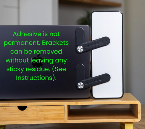 Removable Multi-Use Memo Board, 11.8" x 4.3" Magnetic Whiteboard - Desk Mirror, Phone Mount, Document Holder & More