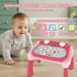 Leopmase 4-in-1 1-3Pink Touch & Learn Activity Desk - Educational Toys with Interactive Learning System Cards and Music