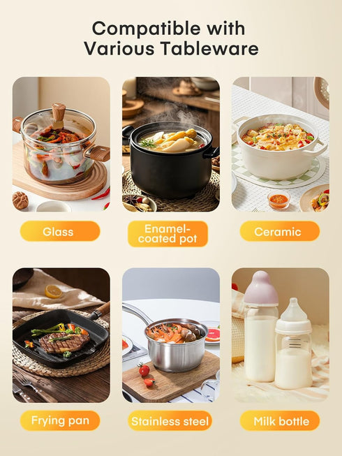 Settings, 4H FOHERE Warming Mat for Food, Fast Full Surface Electric Warming Tray with Upgrade Temperature Food Grade