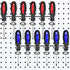 Hotop 2 Pieces Pegboard Utility Hooks - Screwdriver Holder, Six-Tool Organizer Racks Accessory Multi-Ring Holder for