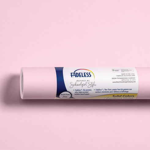 Fadeless Schoolgirl Style Bulletin Board Paper, Pretty in Pink 47.25" x 50' Roll