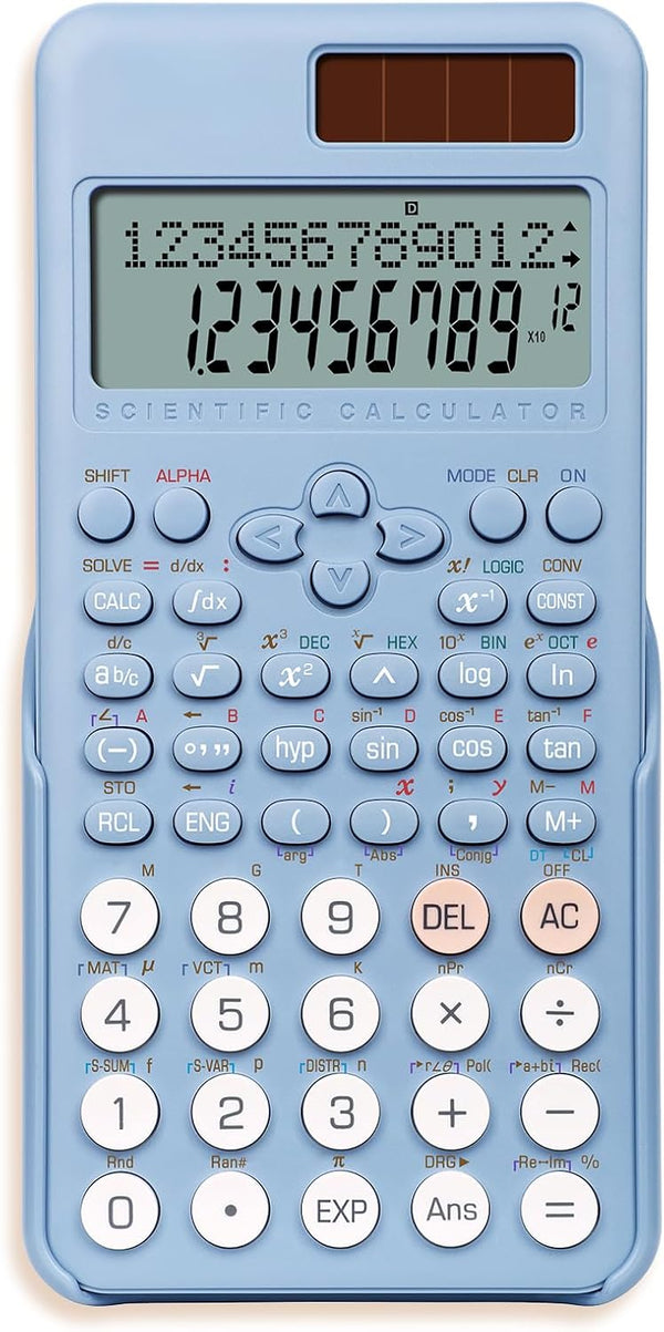 Scientific Calculator for Students, 2-Line Math Calculator with Dust Cover for Middle and High School Supplies