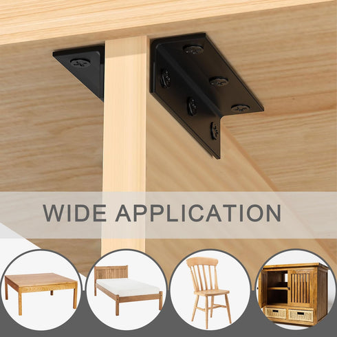 LOSYHU 20 3.94 0.98 100 MM 4 Inch PCS Black Steel Corner Brackets x L Shaped Metal Angle Bracket with Screws, Heavy