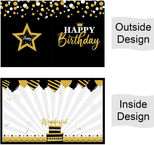 Jumbo Birthday Card, Giant Guest Book for Happy Birthday Party Decorations, Gifts for Office Teacher - Large 14 x 22