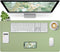 Light Green Desk Mat with Stitched Edges, Large Mouse Pad, Non-Slip Desk