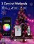 200 66Ft echosari Christmas String Lights, LED Color Changing Smart String Lights with App, Music Sync for Bedroom