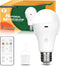 Neporal MagicGlow Rechargeable Light Bulbs with Remote, 3 Colors Shift + Dimmable, A19, 1 Pack