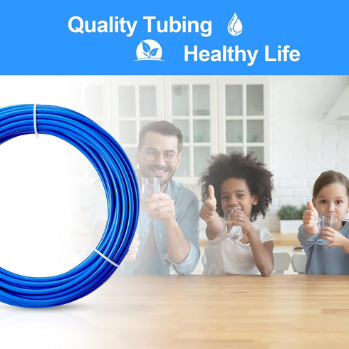 30FT 1/4 Inch O.D. RO Water Tubing, NSF Certified Pipe for RO Water Purifier Filter System, BPA Free Flexible Plastic