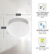 2-Lights 9 Inch 4732-WH DESIGNERS FOUNTAIN Flush Mount Ceiling Light, Lighting Fixture for Kitchen, Bedroom, Bathroom