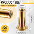 Otoolling 100 1/4-20 Pcs Rivet Nuts, Multi Grip Threaded Insert Nut Kit, Zinc Plated Steel Flat Head Nutserts for Sheet