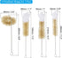 PATIKIL 7.5", 8.3", 9.8", 11.2" Straw Cleaner Brush Set, 1Set Stainless Steel Natural Pig Bristle Wool Tip Pipe Wire Cleaning Brush with Hook for Lab Glass Supplies Flask Tube Bottles
