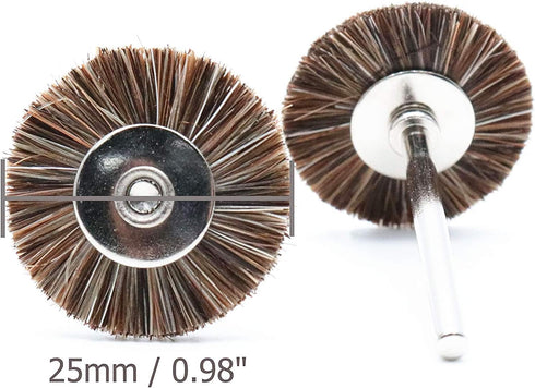 18pcs Nylon Bristle Buffing Polishing Wheel Brush, Grinding Power Rotary Cleaning Tools for Various Uses
