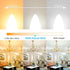 E12 Bulb Bulb 50 4000K B11 Bulbs 500 No-Dimmable Pack 12 hansang LED Candelabra Base, Type B LED Watt Equivalen Natural