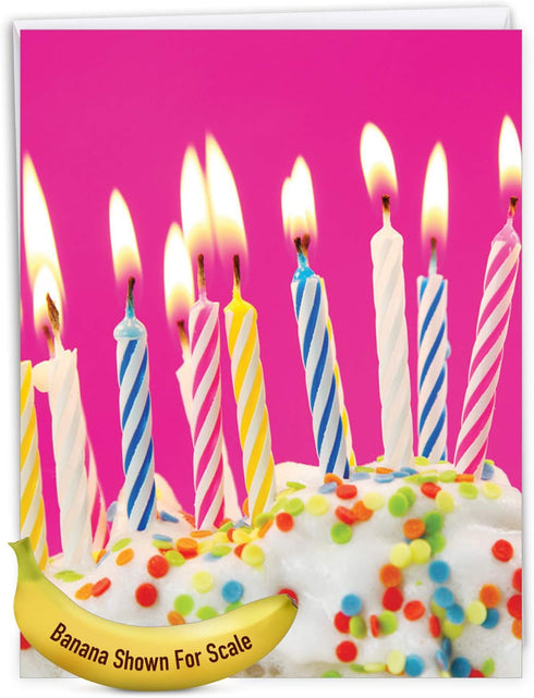 The Best Card Company Large Birthday Card with Envelope (8.5 x 11 Inch) - Fun Celebration Card for Birthdays