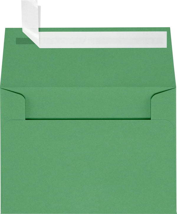 LUXPaper 4Bar A1 Invitation Envelopes | 50 Qty | Peel & Press | 3 5/8" x 5 1/8" | Holiday Green | 80lb. Text