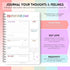 A5) Mental Health Journal Planner | Daily Gratitude, Self Care, Intentions, Affirmations and Nutrition (Rainbow