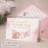 50 Pack Baby Shower Thank You Cards - Baby Girl Thank You Notes with Assorted Envelopes & Stickers - Cute Pink