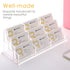 Office,3 9 540 SANRUI Clear Horizontal Business Card Holder Stand for Desk, Acrylic Desktop Display Name Cards Holders