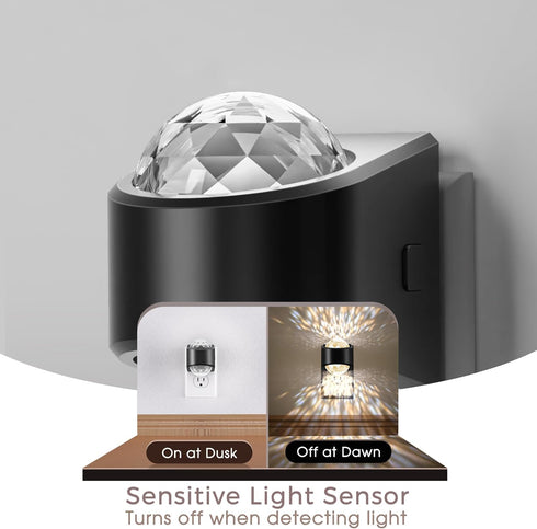 Dimmable 2 Pack Night Light, Night Lights Plug into Wall, LED Projector Night Light, Soft White for Bedroom, Brightness