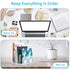 Clear Acrylic File Organizer, 4 Sections File Holder Sorter for Office Desk, Mail Letter Book Electronics Makeup