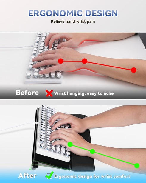 Laborio 2-Level Computer Keyboard Stand for Desktop, Height Adjustment Keyboard Wrist Rest, Non-Slip Key Board Riser