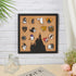 BENECREAT Square Pin Board Cork Board, 8x8inch Wall Mounted Display Board for Brooch Pin Storage Decor